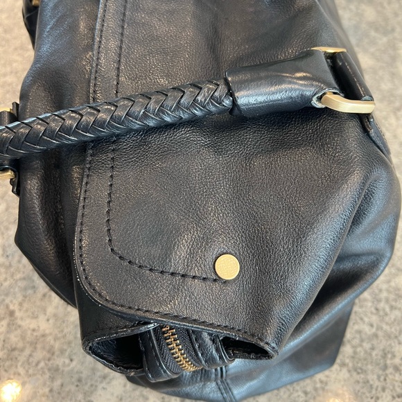 COLE HAAN Gorgeous Leather Black Bag with Tassle - Picture 10 of 13